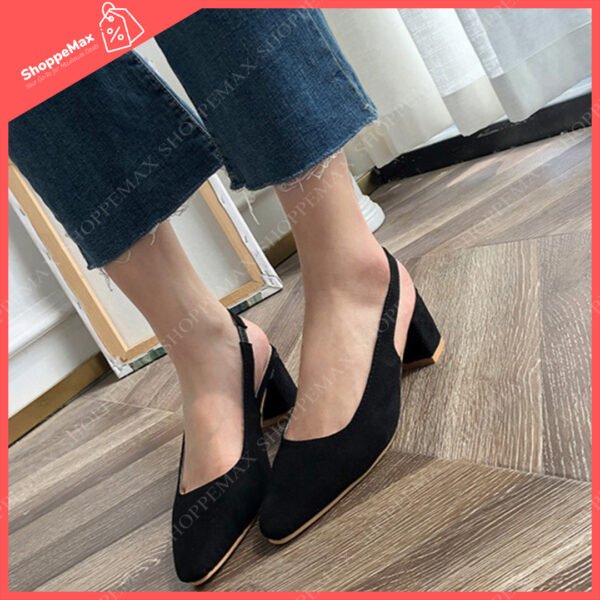 pointed toe low heel Light black