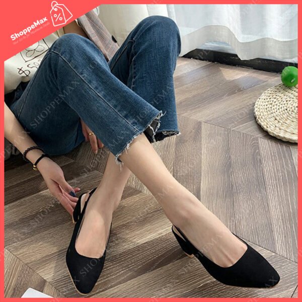 pointed toe low heel Light black