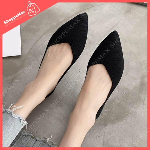 Cloth Doll Shoes pointed Black